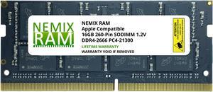 16GB DDR4-2666MHz PC4-21300 SO-DIMM Memory for Apple 27" iMac with Retina 5K Display Mid 2020 (iMac 20,1 iMac 20,2) by NEMIX RAM