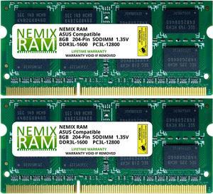 NEMIX RAM 16GB Kit (2 x 8GB) DDR3L-1600 SODIMM 2Rx8 Memory for ASUS Desktops