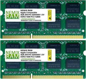 NEMIX RAM 8GB 2X4GB DDR3L-1600 Memory for Apple MacBook Pro 2012 9,1 9,2