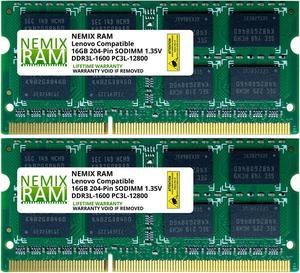 32GB 2x16GB DDR3 1600 PC3 12800 Laptop Memory for Lenovo ThinkPad PSeries P40 Yoga P50s