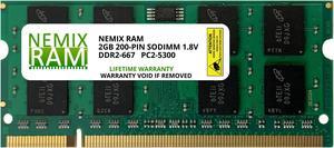 2GB (1x2GB) DDR2 667 (PC2 5300) SODIMM Laptop Memory RAM