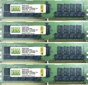 256GB 4x64GB DDR4-2933 PC4-23400 LRDIMM Memory for Apple Mac Pro Rack 2020 MacPro 7,1 by Nemix Ram