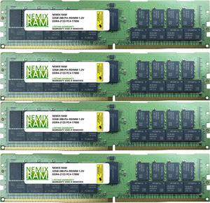 NEMIX RAM 128GB 4x32GB DDR4-2133 PC4-17000 2Rx4 ECC Registered Memory