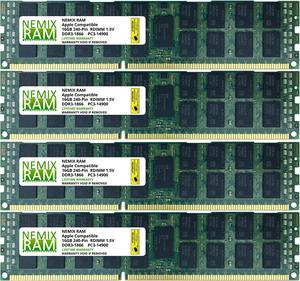 NEMIX RAM 64GB 4X16GB DDR3 ECC Memory for Apple Mac Pro 2013