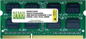 HMT451S6DFR8A-H9 Hynix Replacement 4GB DDR3L-1333 PC3L-10600 Non-ECC Unbuffered Memory by NEMIX RAM