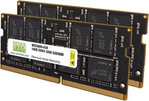 32GB Kit 2x16GB DDR4-3200 PC4-25600 SO-DIMM Laptop Memory by Nemix Ram