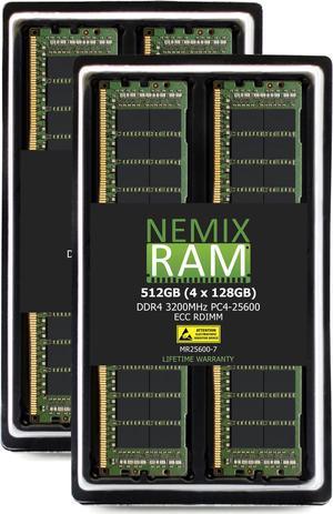 NEMIX RAM 512GB (4x128GB) DDR4-3200 PC4-25600 ECC RDIMM Registered Server Memory Upgrade for PowerEdge XR11 Rack Server
