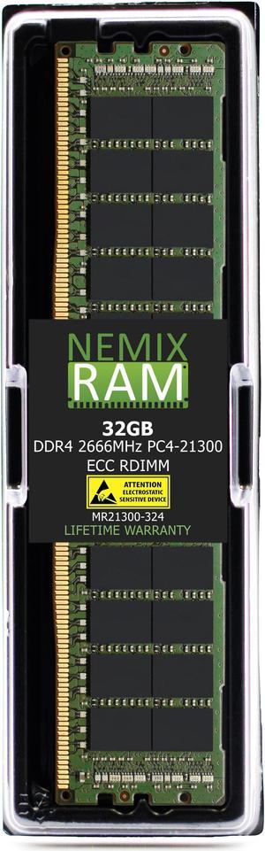 NEMIX RAM 32GB DDR4-2666 PC4-21300 ECC RDIMM Registered Server Memory Upgrade for Dell PowerEdge FC430 Server