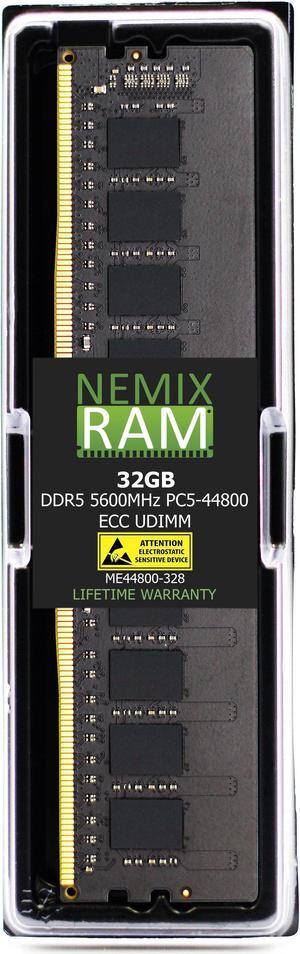 NEMIX RAM 32GB (1X32GB) DDR5 5600MHZ PC5-44800 2Rx8 1.1V 288-PIN ECC Unbuffered UDIMM Compatible with Micron MTC20C2085S1TC56B