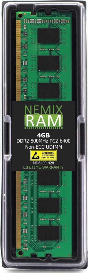 NEMIX RAM 4GB (1X4GB) DDR2 800MHZ PC2-6400 UDIMM Desktop Memory