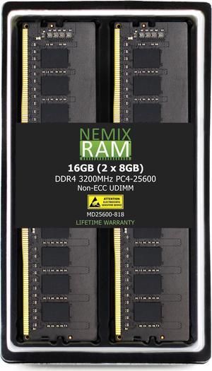 NEMIX RAM 16GB (2 x 8GB) DDR4 3200MHz PC4-25600 Non-ECC UDIMM Compatible with ASUS Prime B550M-A WiFi II, Prime B450M-A II, Prime X570-PRO, Prime B550M-A AC Motherboards