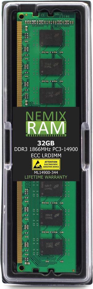 NEMIX RAM 32GB DDR3 1866MHz PC3-14900 ECC LRDIMM Compatible with Samsung M386B4G70BM0-CMA
