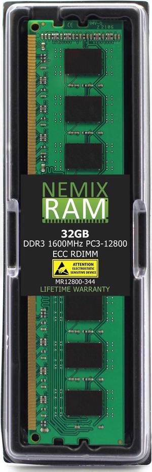 NEMIX RAM 32GB DDR3 1600MHz PC3-12800 ECC RDIMM Compatible with Samsung M393B4G70EMB-CK0