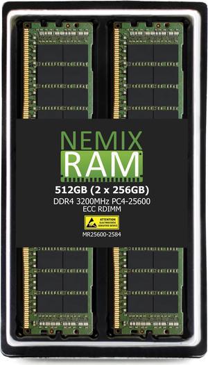 NEMIX RAM 512GB (2X256GB) DDR4 3200MHZ PC4-25600 8Rx4 1.2V 288-PIN ECC RDIMM Registered Server Memory KIT