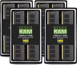 NEMIX RAM 128GB (8X16GB) DDR4 3200MHZ PC4-25600 2Rx8 1.2V 288-PIN ECC Unbuffered UDIMM KIT Compatible with ASUS Pro WS WRX80E-SAGE SE WiFi Motherboard