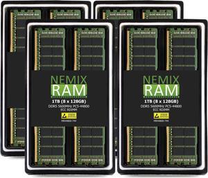 NEMIX RAM 1TB (8X128GB) DDR5 5600MHZ PC5-44800 4Rx4 1.1V 288-PIN ECC RDIMM Registered Server Memory KIT