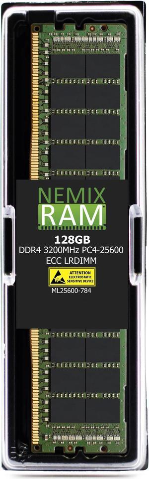 NEMIX RAM 128GB (1X128GB) DDR4 3200MHZ PC4-25600 8Rx4 1.2V 288-PIN ECC LRDIMM Load Reduced Server Memory Compatible with Dell PowerEdge R6525 Rack Server