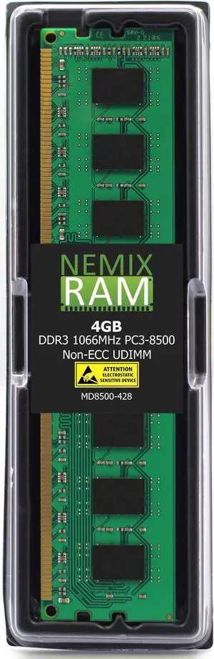 NEMIX RAM 4GB (1X4GB) DDR3 1600MHZ PC3-12800 2Rx8 1.35V 240-PIN Non-ECC UDIMM Unbuffered Desktop Memory