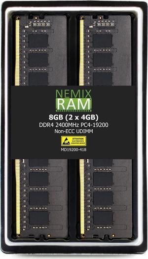 NEMIX RAM 8GB (2X4GB) DDR4 2400MHZ PC4-19200 1Rx8 1.2V 288-PIN Non-ECC Unbuffered UDIMM Desktop PC Memory KIT Compatible with ASUS Desktops