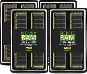 NEMIX RAM 1TB (8X128GB) DDR4 3200MHZ PC4-25600 8Rx4 1.2V 288-PIN ECC RDIMM Registered Server Memory KIT