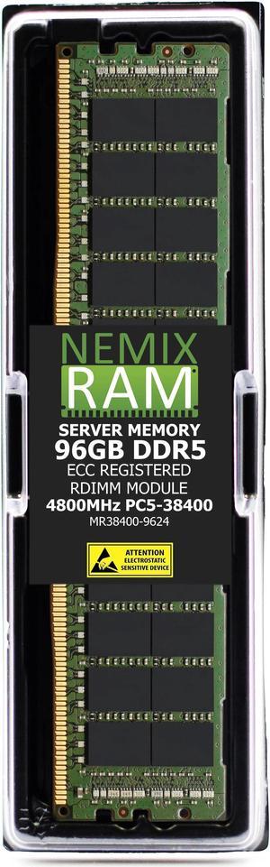 NEMIX RAM 96GB (1X96GB) DDR5 4800MHz PC5-38400 2Rx4 1.1V 288-PIN ECC RDIMM Registered Server Memory Kit Compatible with Supermicro MEM-DR596L-HL01-ER48