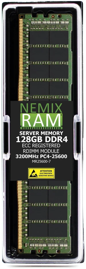 128GB DDR4 3200MHz PC4-25600 2Rx4 1.2V CL22 288-PIN ECC Registered RDIMM NEMIX RAM Server Memory Compatible with Supermicro X12SPT-G / X12SPT-GC Motherboards - DDR4 3200MHz PC4-25600 128GB DDR4 3200MHz PC4-25600 2Rx4 1.2V CL22 288-PIN ECC Registered RDIMM NEMIX RAM Server Memory Compatible with Supermicro X12SPT-G / X12SPT-GC Motherboards - DDR4 3200MHz PC4-25600