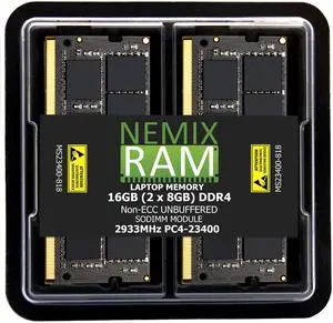 16GB 2X8GB DDR4 2933MHz PC4-23400 1Rx8 1.2V CL21 260-PIN Non-ECC Unbuffered SODIMM NEMIX RAM Laptop Memory KIT Compatible with Supermicro X12SCV-W / X12SCV-LVDS Motherboards - DDR4 2933MHz PC4-23400 16GB 2X8GB DDR4 2933MHz PC4-23400 1Rx8 1.2V CL21 260-PIN Non-ECC Unbuffered SODIMM NEMIX RAM Laptop Memory KIT Compatible with Supermicro X12SCV-W / X12SCV-LVDS Motherboards - DDR4 2933MHz PC4-23400