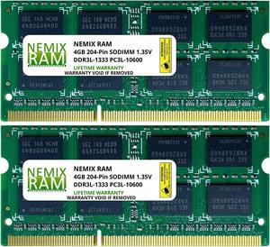 NEMIX RAM 8GB (2X4GB) DDR3 1333 PC3-10600 SODIMM Memory for Apple MacBook Pro 2011
