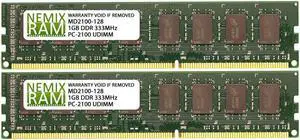 NEMIX RAM 2GB (2X1GB) DDR 266MHZ PC2100 2Rx8 2.5V 184-PIN Non-ECC UDIMM Unbuffered Desktop Memory KIT