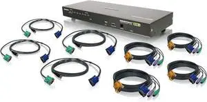IOGEAR 8-Port USB PS/2 Combo VGA KVM Switch with Full Set of Cables, (GCS1808KIT) IOGEAR 8-Port USB PS/2 Combo VGA KVM Switch with Full Set of Cables, (GCS1808KIT)