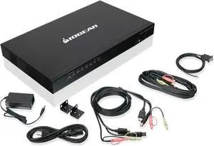 IOGEAR 8-Port USB HDMI KVM Switch  OSD  Cascade - w/USB KVM Cables Set (TAA) GCS1808H