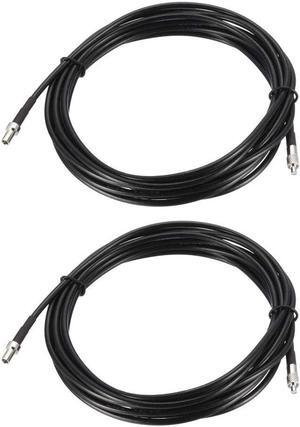 uxcell TS9 Male to TS9 Female RF Coaxial Extension Cable RG174 Jumper Cable 10 ft 2pcs