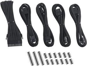 CableMod 8+8 Series Classic ModFlex Sleeved Cable Extension Kit (Black)