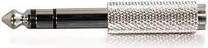 C2G/ Cables To Go 40639 1/4 Inch Stereo Male to 3.5mm Stereo Female Adapter, TAA Compliant, Silver