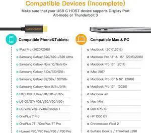 USB C to HDMI Cable 3FT, CableCreation USB Type C to 4K HDMI Cable Adapter for Home Office, for MacBook Pro/iPad Pro 2020 2019, Surface Book 2, Dell Xps 15, Samsung S10, S9 Plus, 0.9M, Black