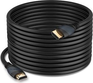 50 Ft HDMI Cable, GearIT Pro Series HDMI Cable 50 Feet High Speed Ethernet 4K Resolution 3D Video and ARC Audio Return Channel HDMI Cable, Black
