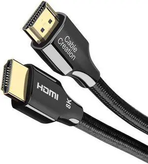8K HDMI Cable 10 FT, CableCreation HDMI 2.1 Ultra HD High Speed Cable 48Gbps,8K 60Hz, HDCP 2.2,4:4:4 HDR, eARC, Compatible with PS5, PS4, Xbox Series X, Xbox One, MacBook Pro 2021, QLED TV, Roku TV