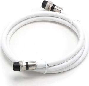 10' Feet, White RG6 Coaxial Cable with Rubber booted - Weather Proof - Outdoor Rated Connectors, F81 / RF, Digital Coax for CATV, Antenna, Internet, & Satellite