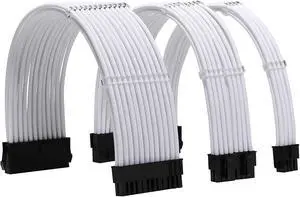 FormulaMod Sleeve Extension Power Supply Cable Kit 18AWG ATX 24P+ (2) EPS 8-P+ (3) PCI-E8-P with Combs for PSU to Motherboard/GPU (White) FormulaMod Sleeve Extension Power Supply Cable Kit 18AWG ATX 24P+ (2) EPS 8-P+ (3) PCI-E8-P with Combs for PSU to Motherboard/GPU (White)