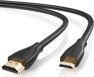 CableCreation?Mini HDMI to HDMI Cable, High Speed 4K HDMI 2.0 Adapter Male to Male, Compatible with Graphics Card,HDTV,Tablet,Camera,Sony HDR-XR50,Nikon Z6 Canon EOS RP/EOS R/EOS 7D Mark II/XA40, 3ft