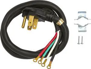 GE WX09X10037 Genuine OEM 4ft. Power Cord 50 AMP 4 Wire for GE Ranges.