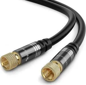 BlueRigger RG6 Digital Coaxial Audio Video Cable (10FT, Male F Type Connector, Triple Shielded)  Coax Cable for HDTV, CATV, DVB-T2/C/S, Cable Modem, Radio, Satellite Receivers, Welcome to consult