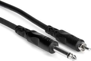 Hosa CPR-110 1/4" TS to RCA Unbalanced Interconnect Cable, 10 Feet