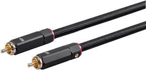 Monoprice Onix Series Digital Coaxial Audio/Video RCA Subwoofer CL2 Rated Cable, RG-6/U 75-ohm 6ft Black