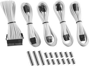 CableMod 8+8 Series Classic ModMesh Sleeved Cable Extension Kit (White)