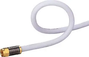 Cables Direct Online RG6 Quad Shield Black Coaxial Cable 15ft Durable, High-Performance, Signal Protection