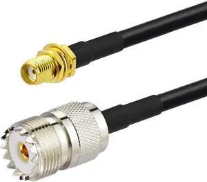 Bingfu Ham Radio Antenna Adapter Cable SMA Female to UHF SO239 Female RG58 Coaxial Jumper Cable 60cm 2 feet for Handheld Ham Radio Two Way Radio Kenwood Wouxun Baofeng BF-F8HP UV-5R UV-82 BF-888S GT-3