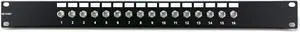 16 Port Fully Loaded F-Type Coaxial Patch Panel - 1U