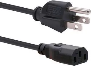 Monitor TV Power Extension Cord 10ft 3 Prong 10A 250V 18AWG Replacement Cable for VIZIO TV Many televisions I-038