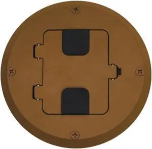 Hubbell Wiring Systems RF515BN tradeSELECT Aluminum Floor Box for Structural Wood Floor, 15A, 125V, Chestnut Brown Paint